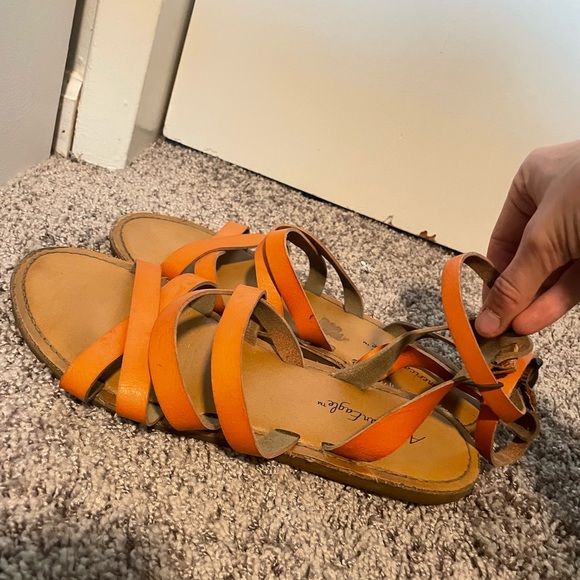 Orange strappy sandals - Picture 2 of 3